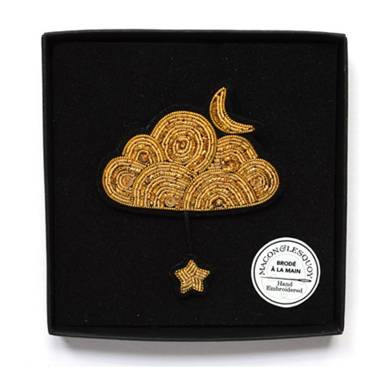 Broche - Nuage or et Étoile