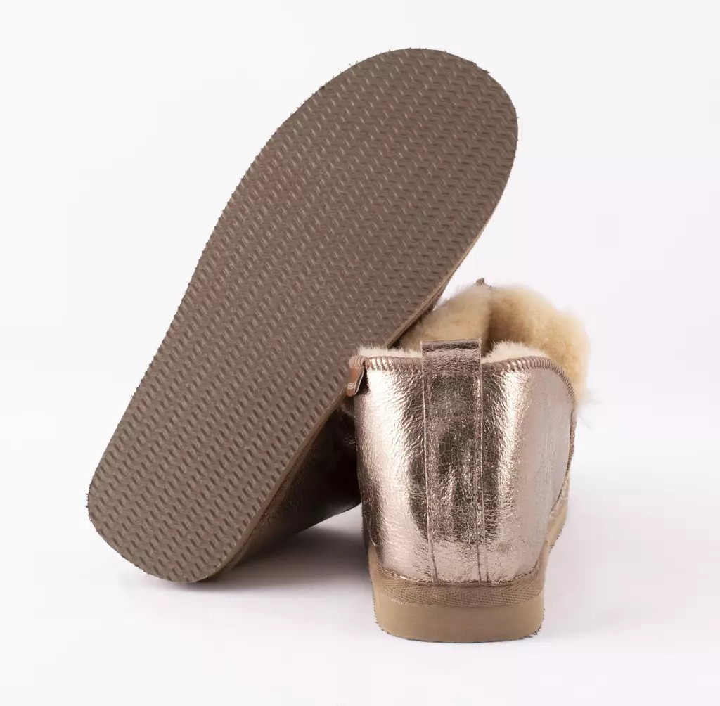 Annie slippers Antique cognac/gold