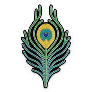Grande broche - Plume multicolore