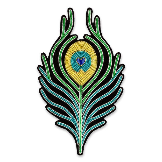 Grande broche - Plume multicolore