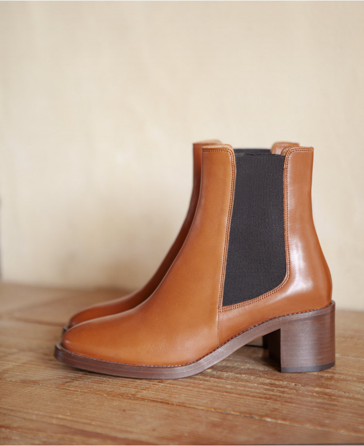 Bottine n°289 - Cuir - Cognac