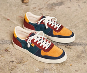 Arthur - Suede bordeaux bleu et vert