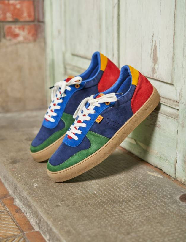 Arthur - Suède sapin marine et bleu