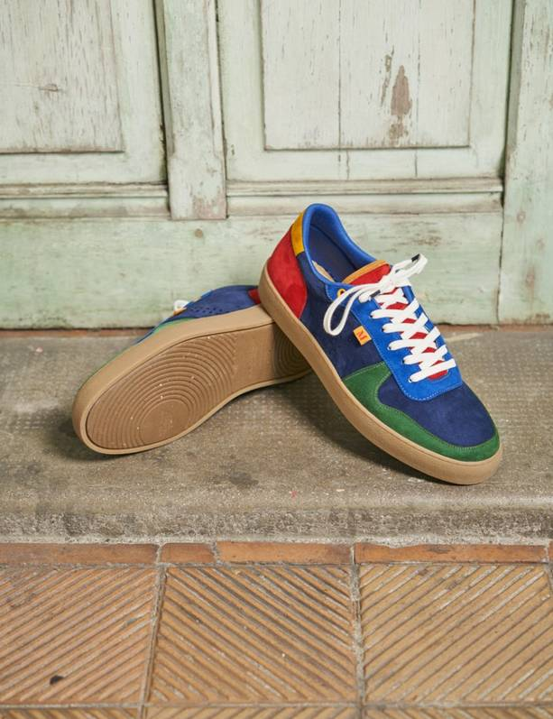 Arthur - Suède sapin marine et bleu