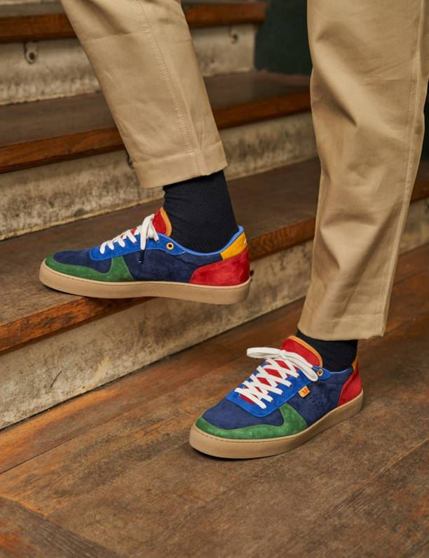 Arthur - Suède sapin marine et bleu