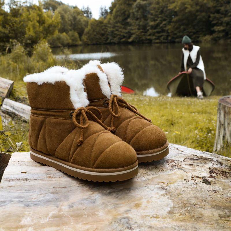 SLOW MID W SUEDE CAMEL