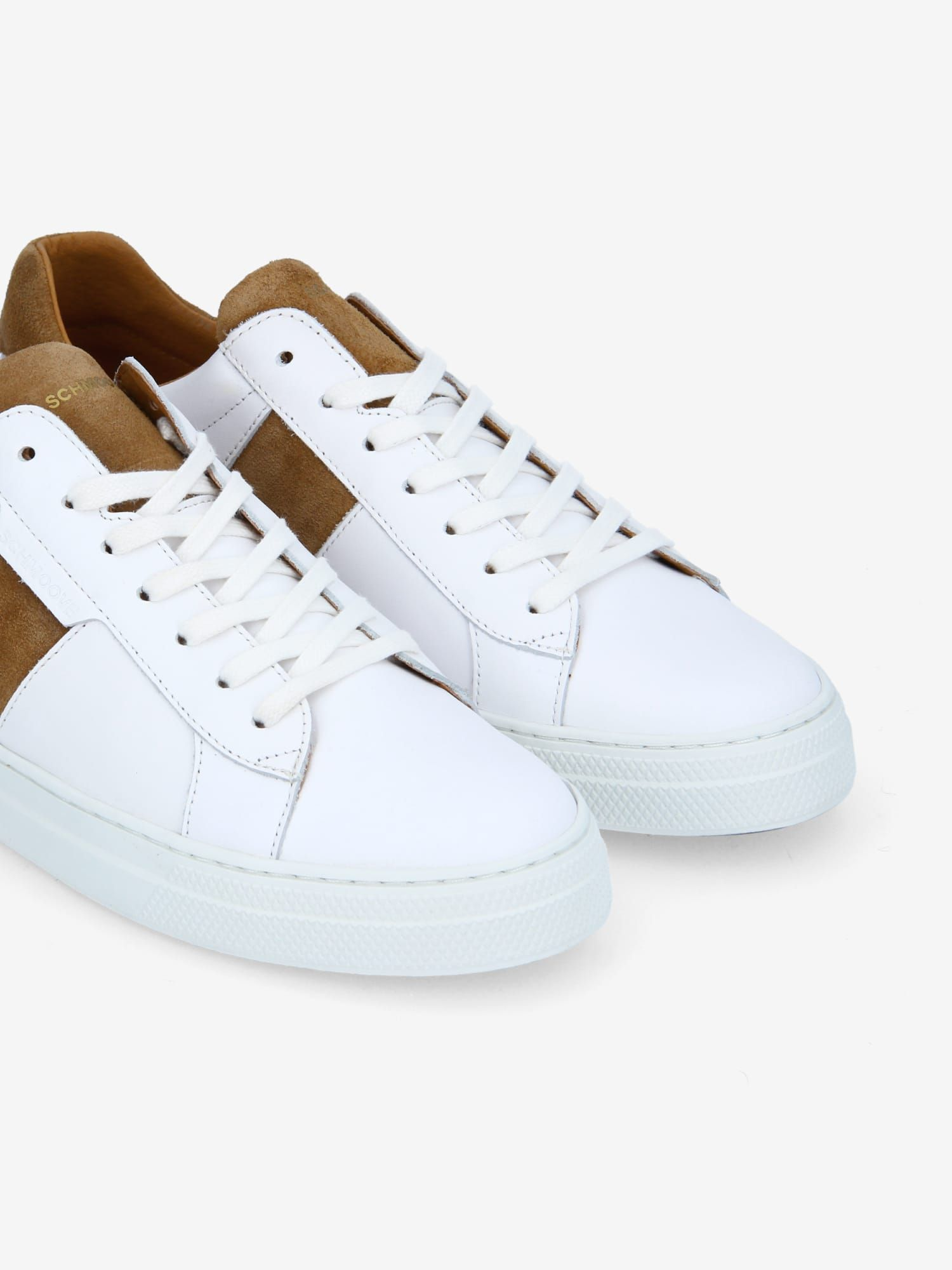 SPARK GANG M NAPPA/SUEDE WHITE/COGNAC SOLE WHITE