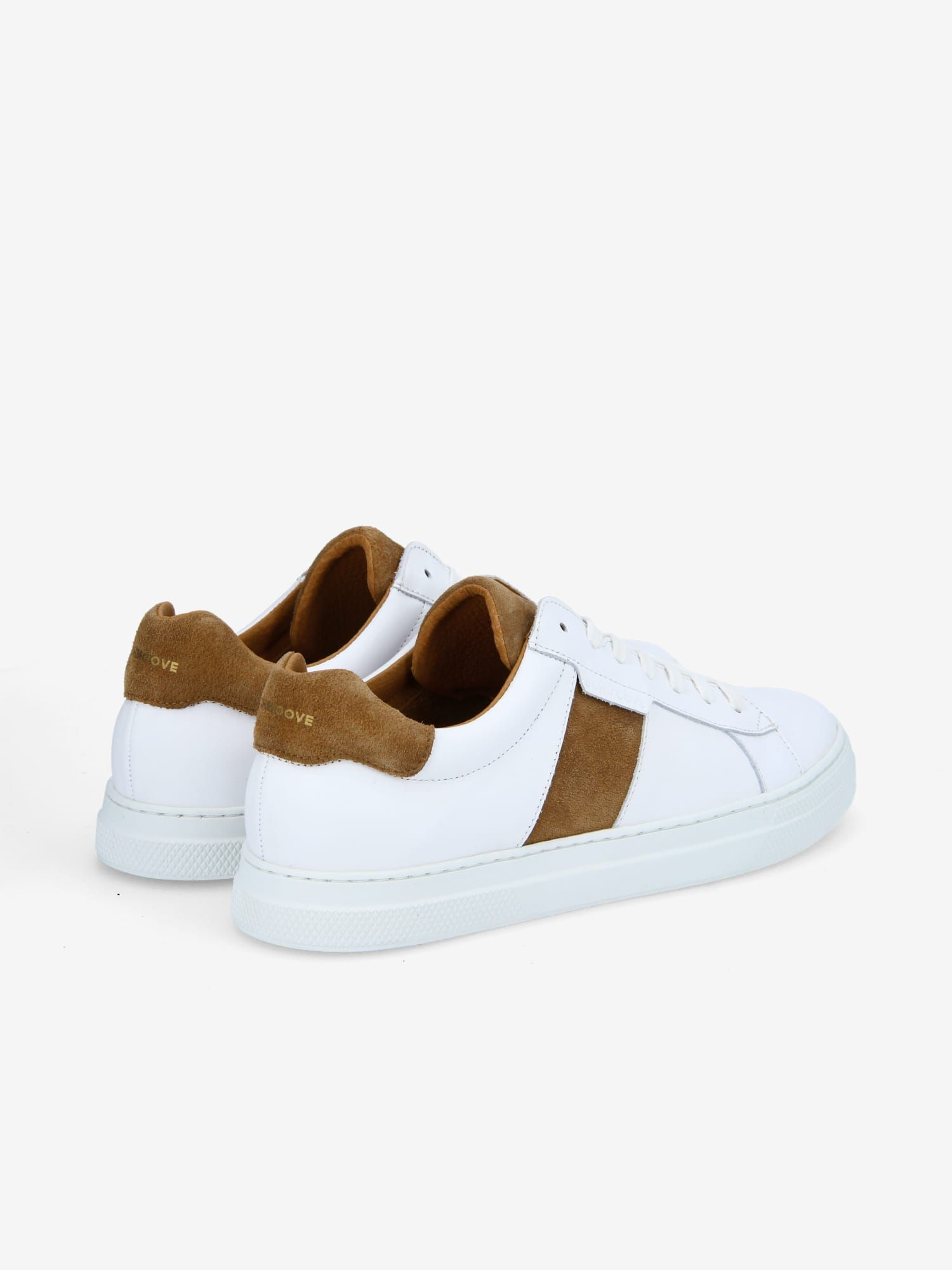 SPARK GANG M NAPPA/SUEDE WHITE/COGNAC SOLE WHITE