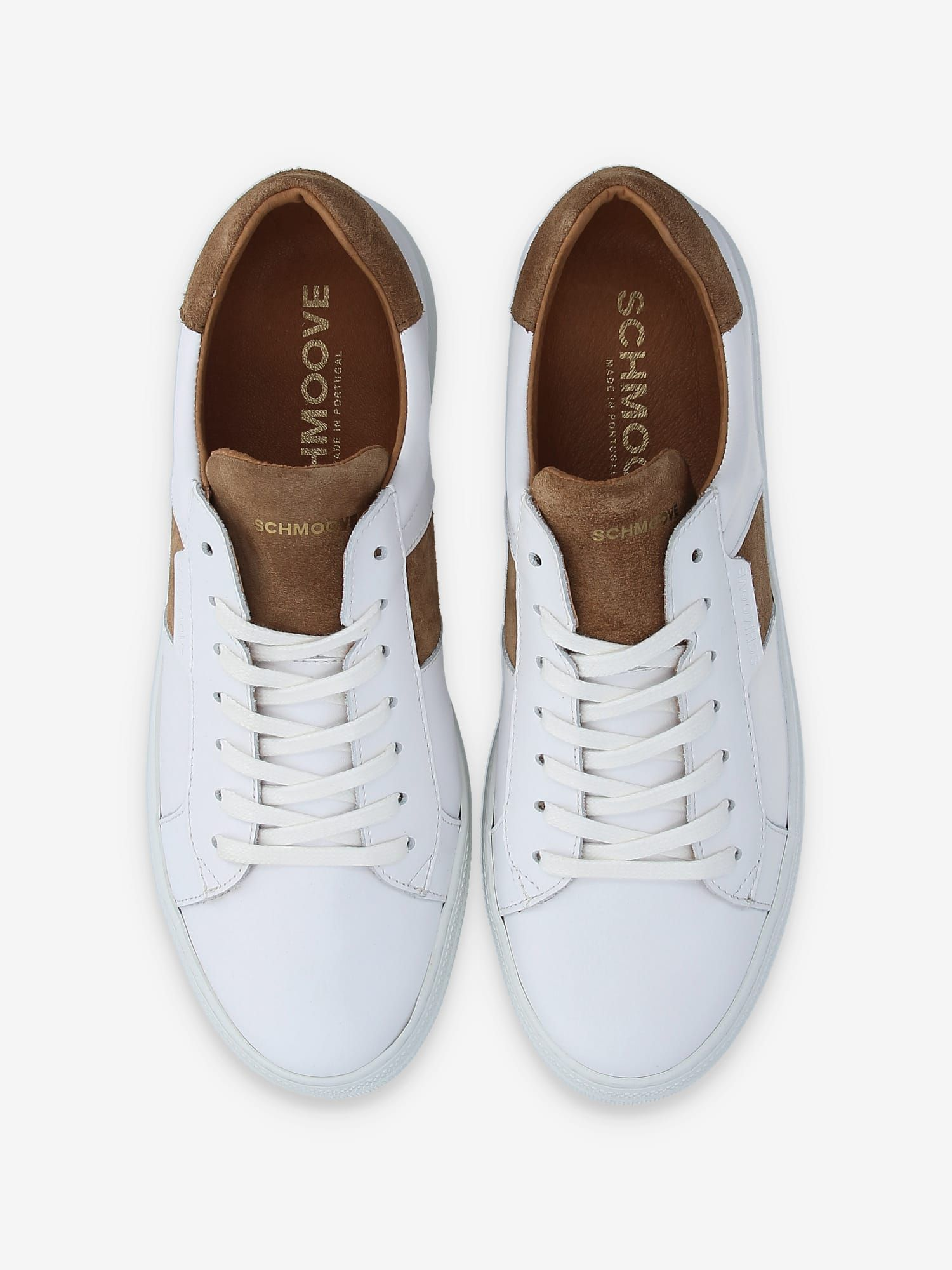 SPARK GANG M NAPPA/SUEDE WHITE/COGNAC SOLE WHITE