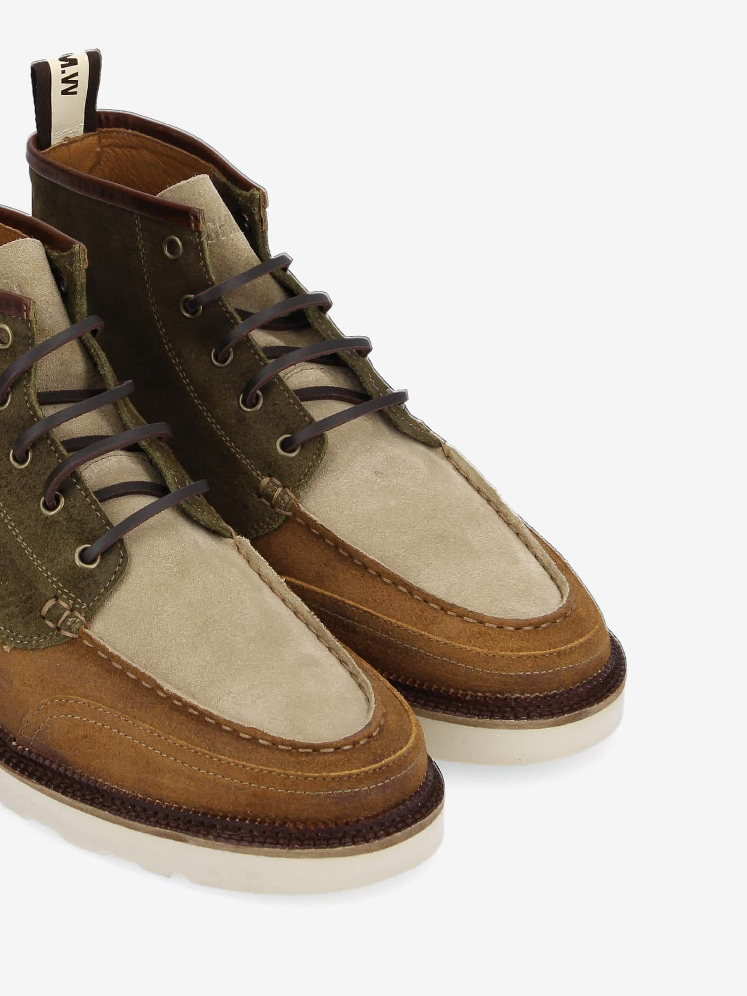 DOCK MID OIL SUEDE ARMY/CHESTNUT