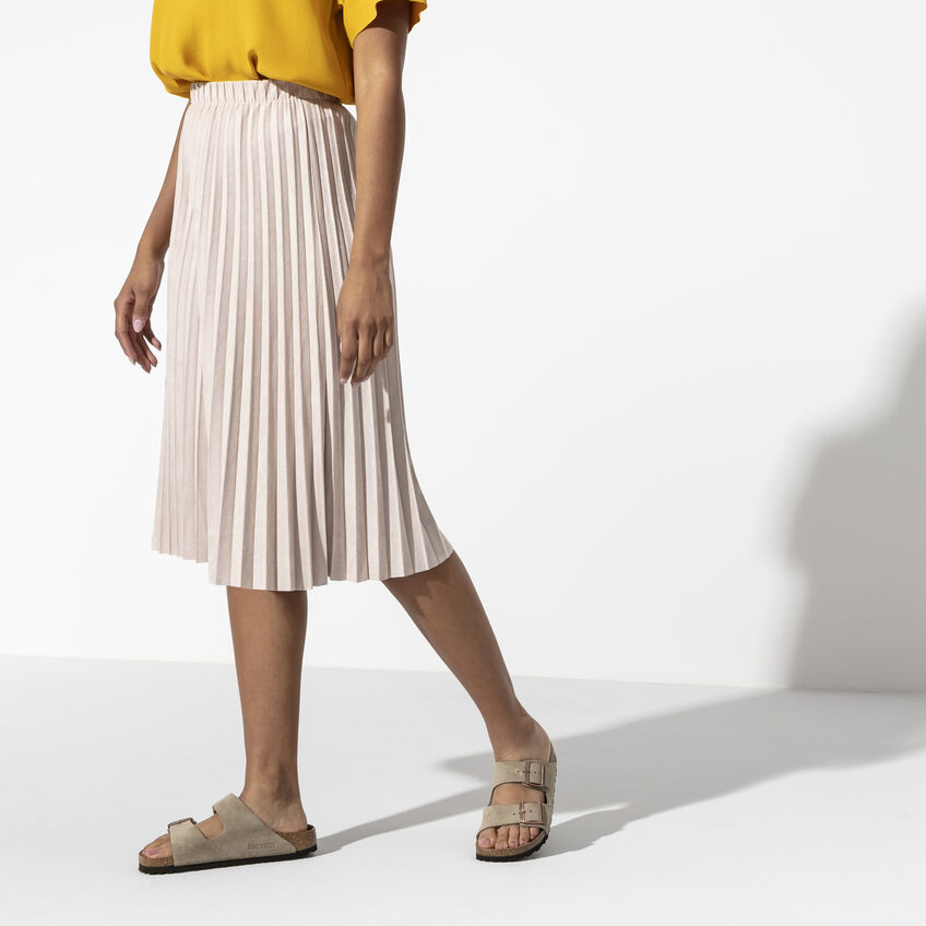 Arizona - Lit de pied souple - Suede Taupe - Etroite