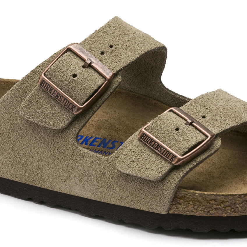 Arizona - Lit de pied souple - Suede Taupe - Etroite