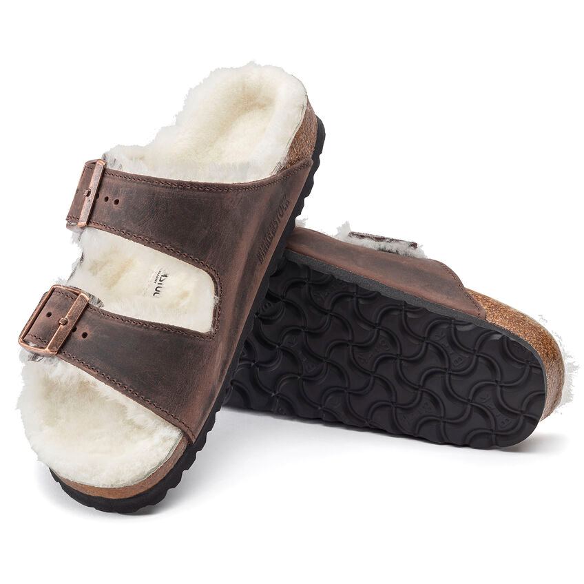Arizona Cuir huilé Habana Shearling