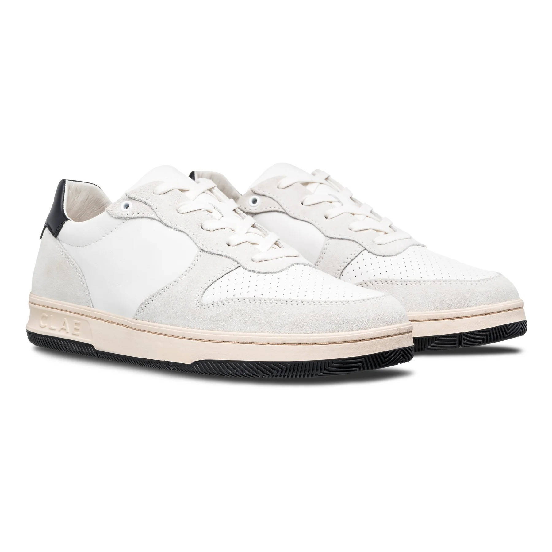 MALONE WHITE LEATHER BLACK