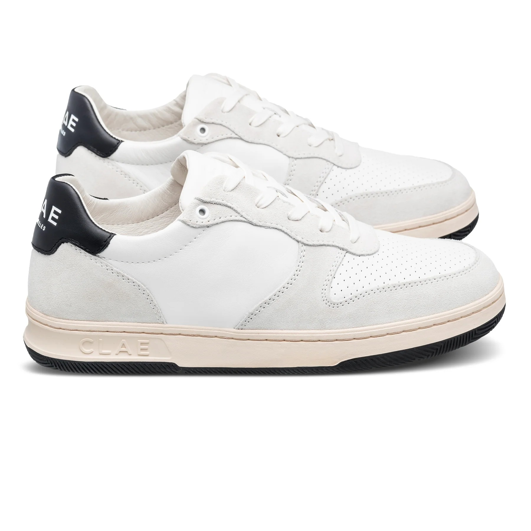 MALONE WHITE LEATHER BLACK