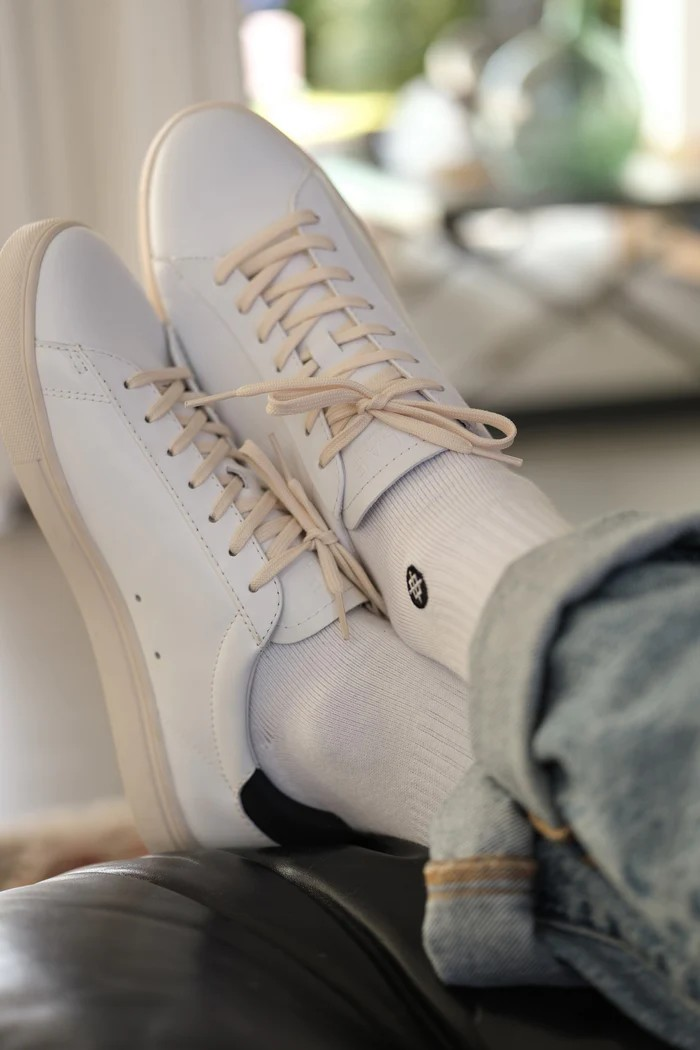 BRADLEY CALIFORNIA WHITE LEATHER NAVY