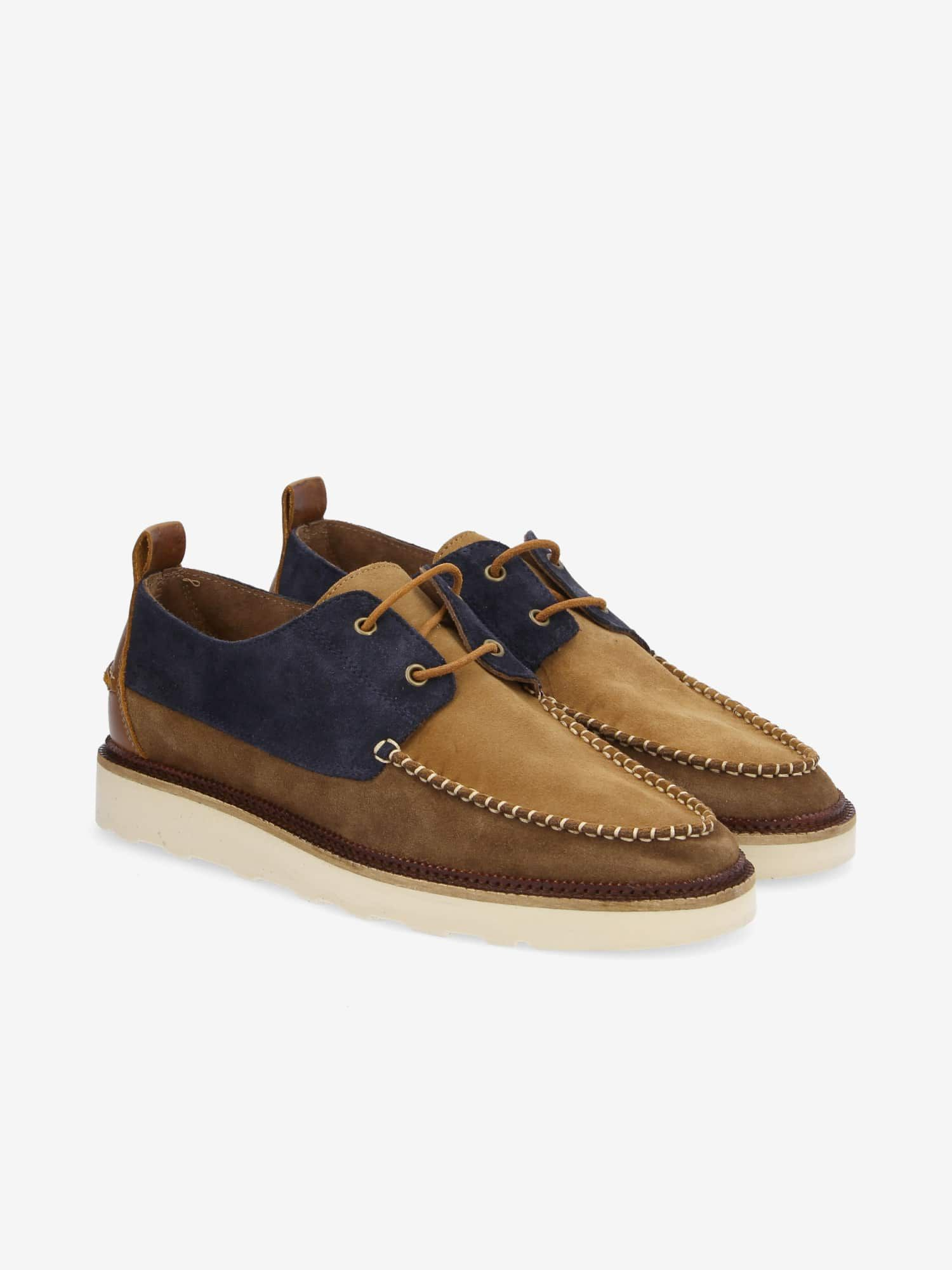 DOCK BOAT SUEDE/SUEDE AZUL/FANGO