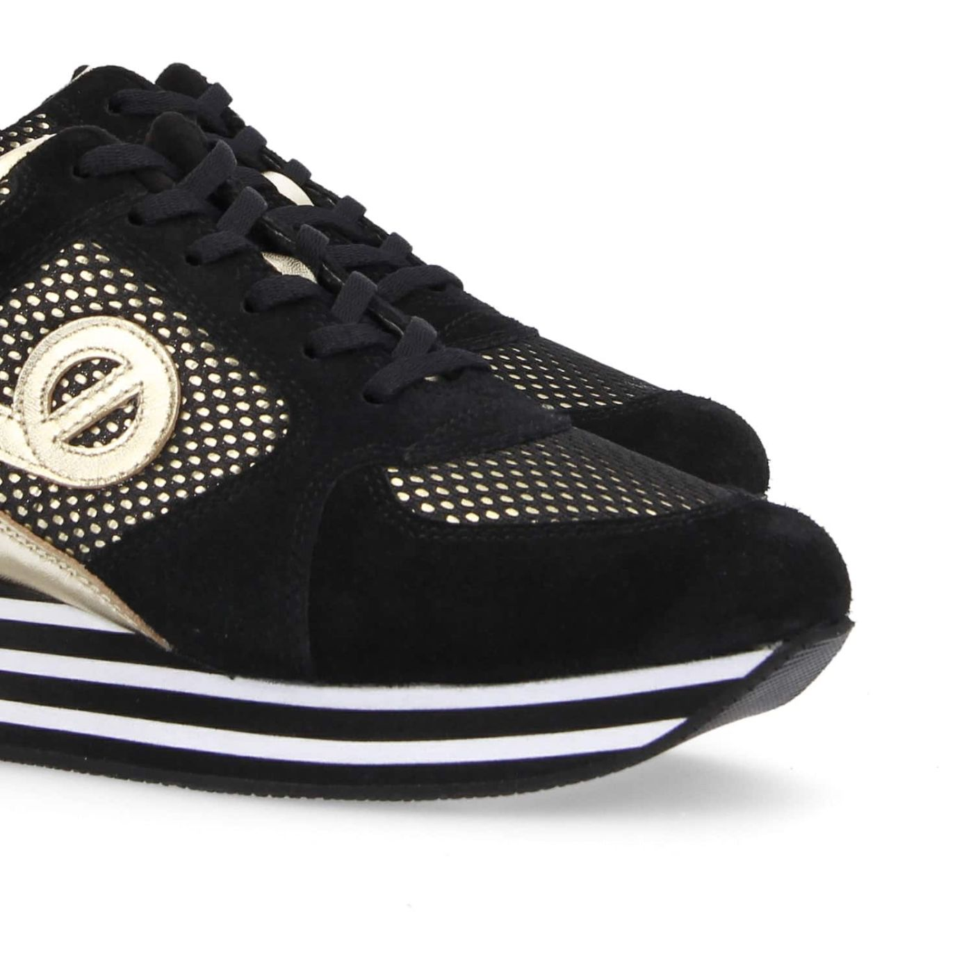 PARKO JOGGER W SUEDE/M.REFLET BLACK/BLACK-GOLD