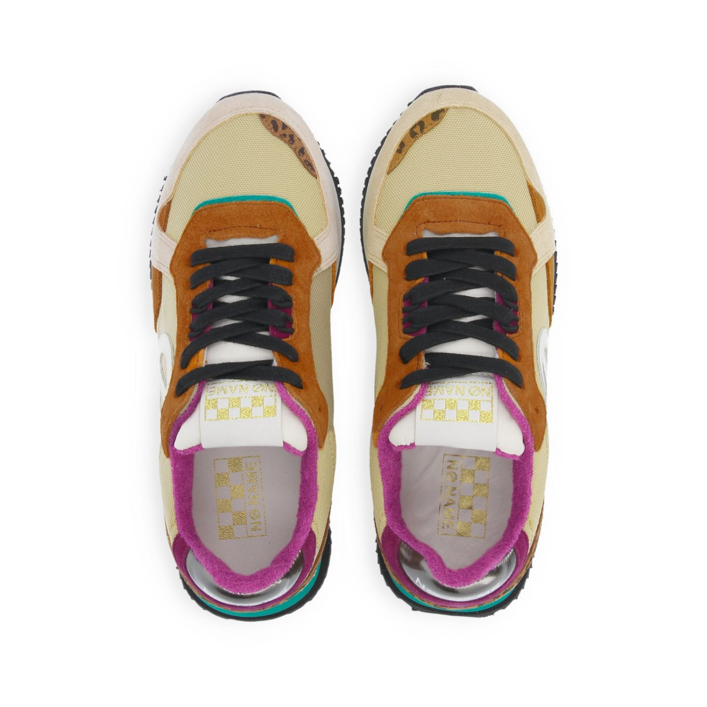 MIA JOGGER W SUEDE/NYLON/LEO NUDE/BEIGE/BROWN