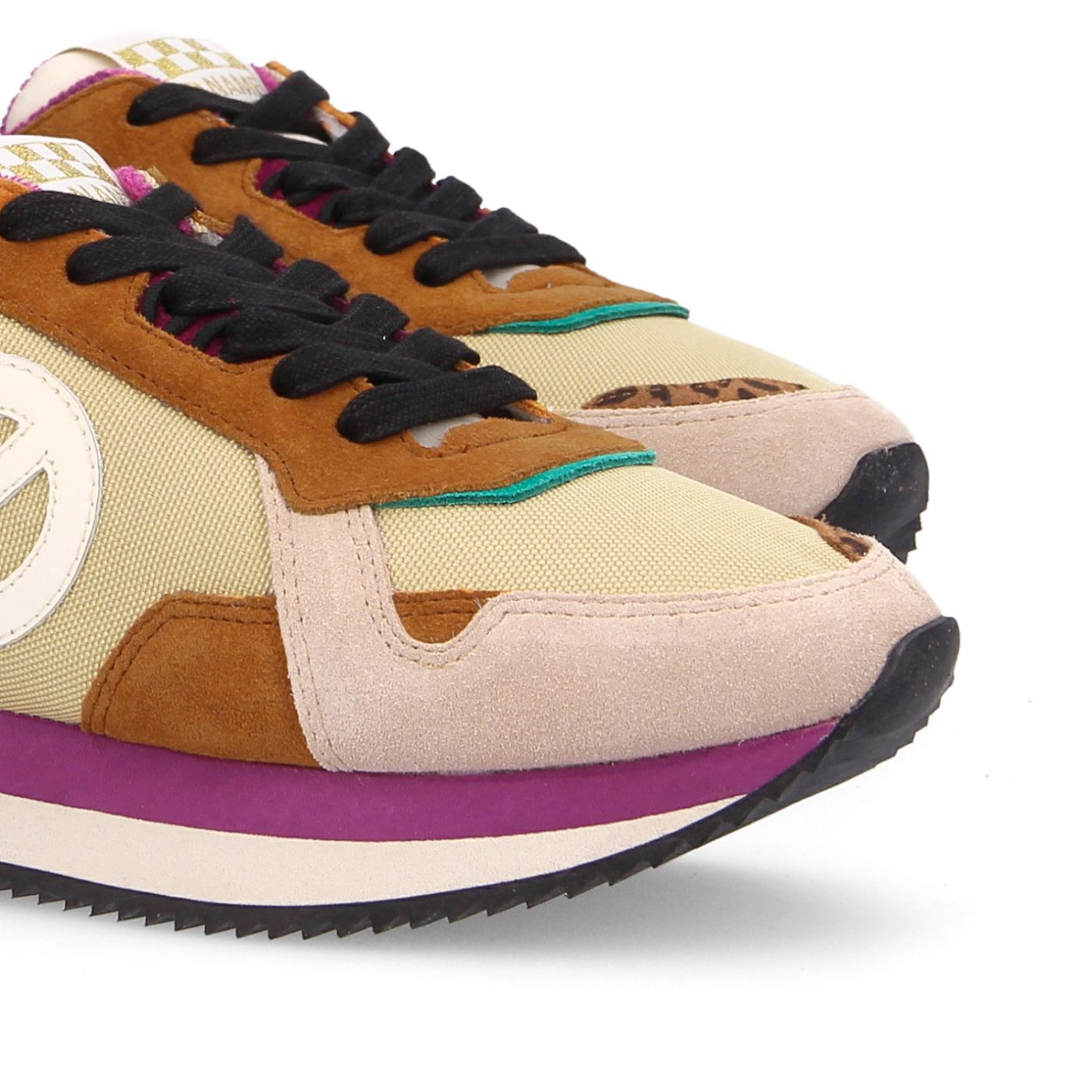 MIA JOGGER W SUEDE/NYLON/LEO NUDE/BEIGE/BROWN