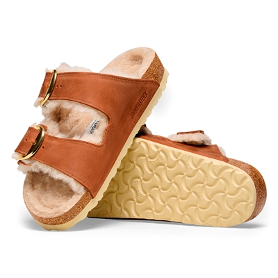 Arizona BB Shearling Cuir huilé Cognac