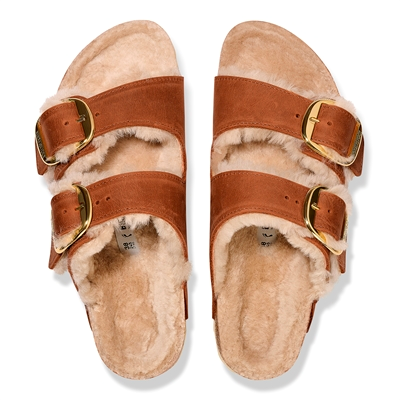 Arizona BB Shearling Cuir huilé Cognac