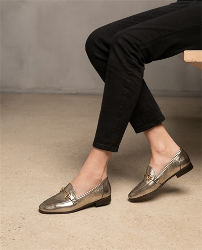 CLEMENCE CUIR METALLISÉ DORÉ