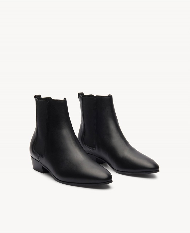 Bottines n°66 - Cuir - Noir