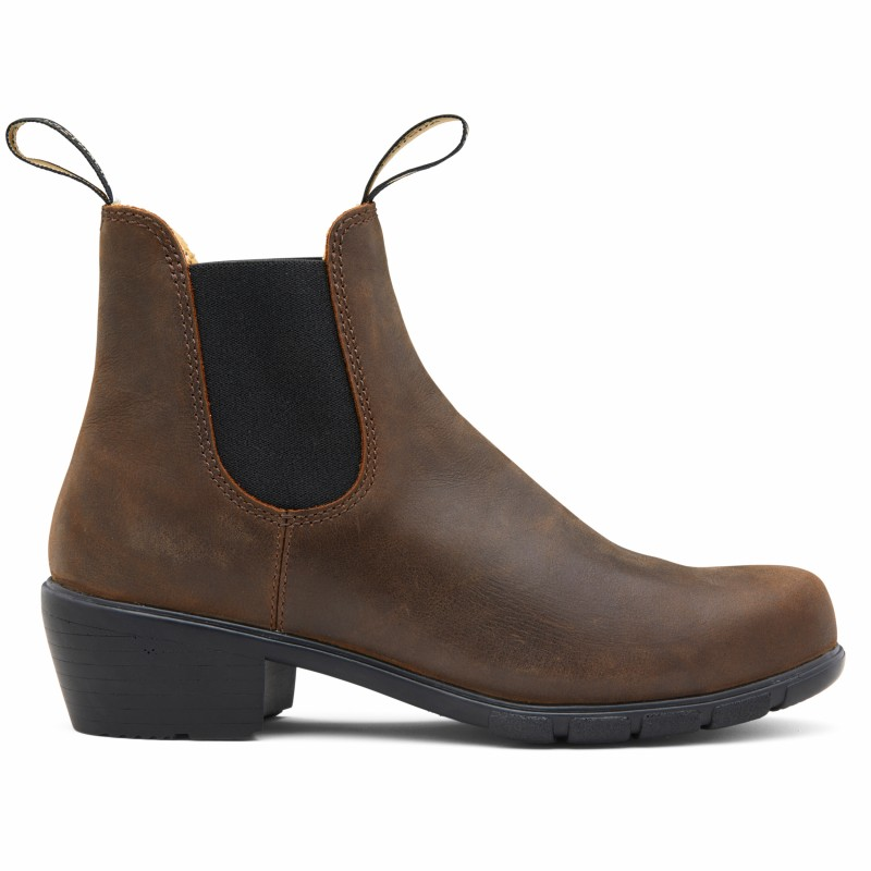 Women Heel Chelsea Boots 1673 Antique Brown