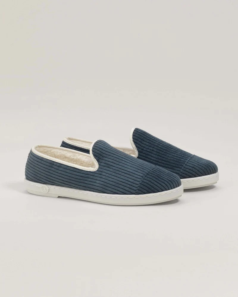 SLIPPER VELOURS MARINE