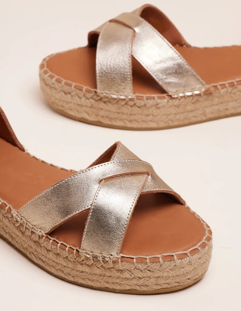Catherine - Cuir grainé champagne