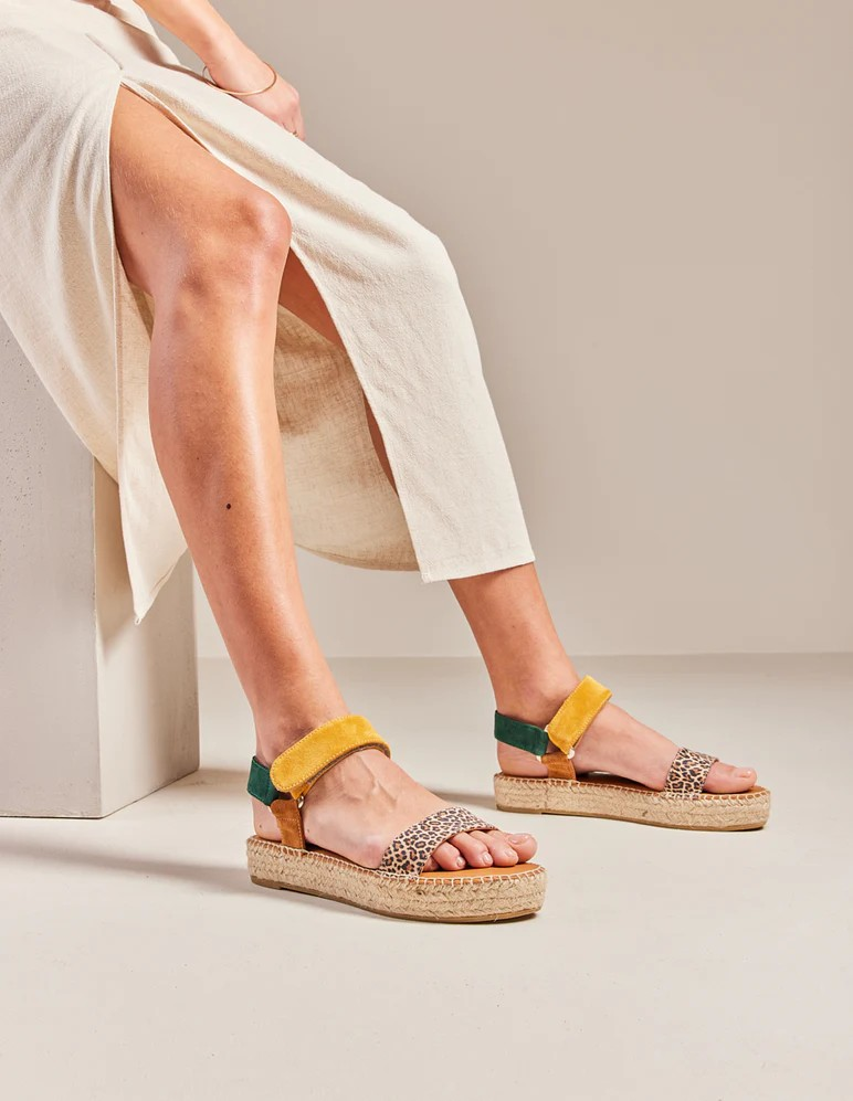 Flore - Suède sapin moutarde marron