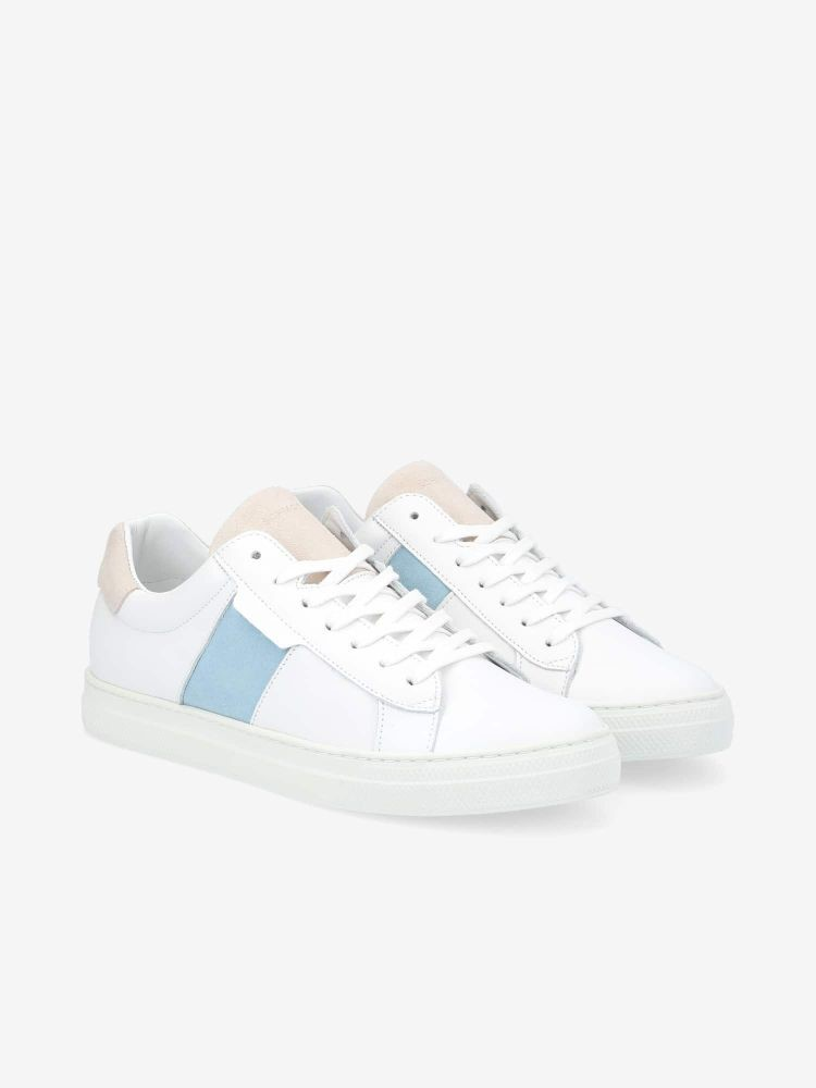 SPARK GANG M NAPPA/SUEDE/SDE WHITE/DOVE/CIEL