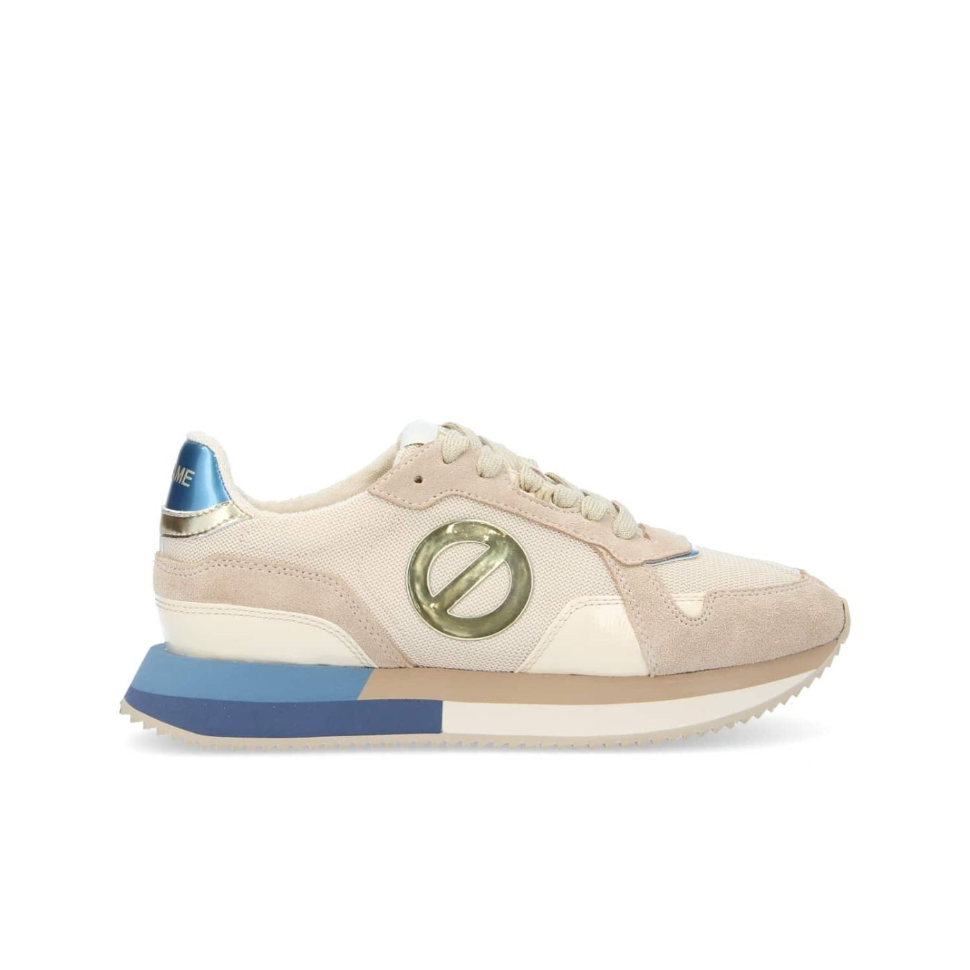 MIA JOGGER W SUEDE/KNIT/PAT. BEIGE/NUDE/BLUE