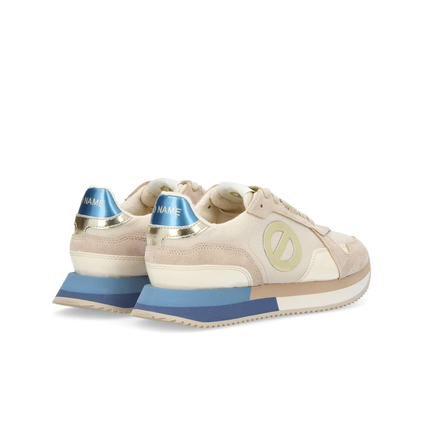MIA JOGGER W SUEDE/KNIT/PAT. BEIGE/NUDE/BLUE