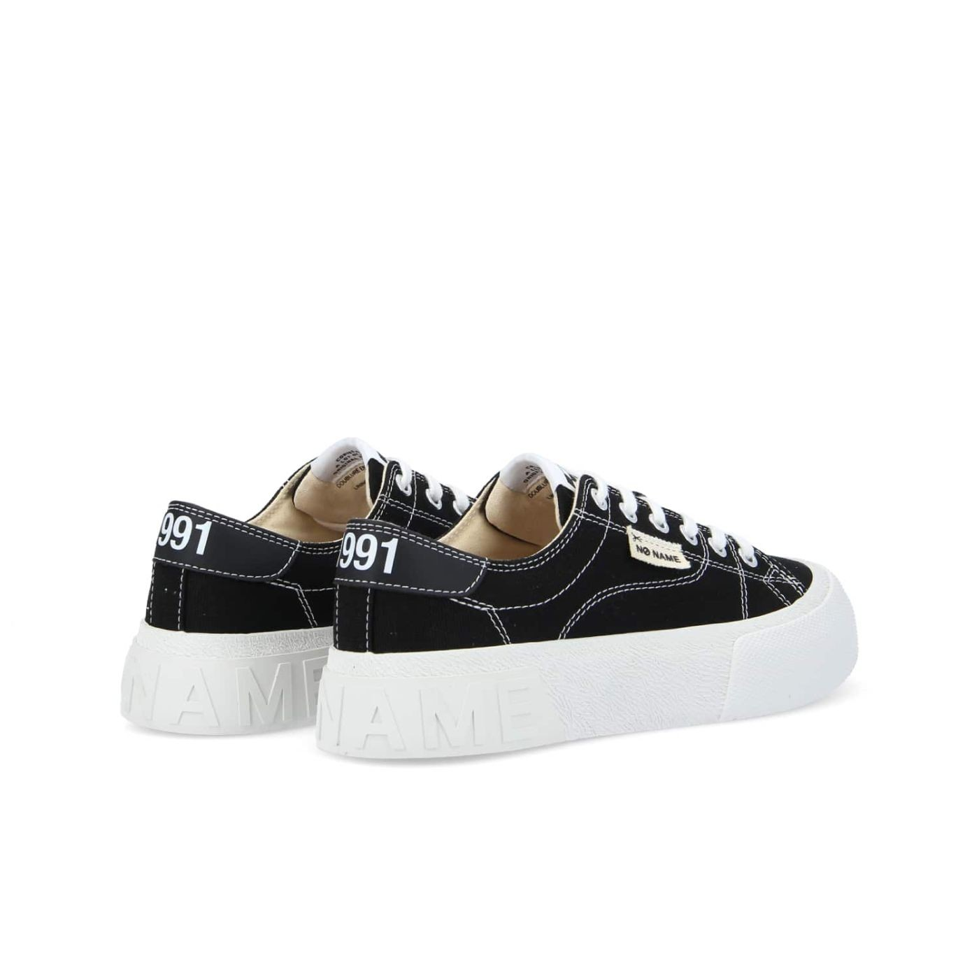 RESET SNEAKER W CANVAS BLACK/STITCH WHITE