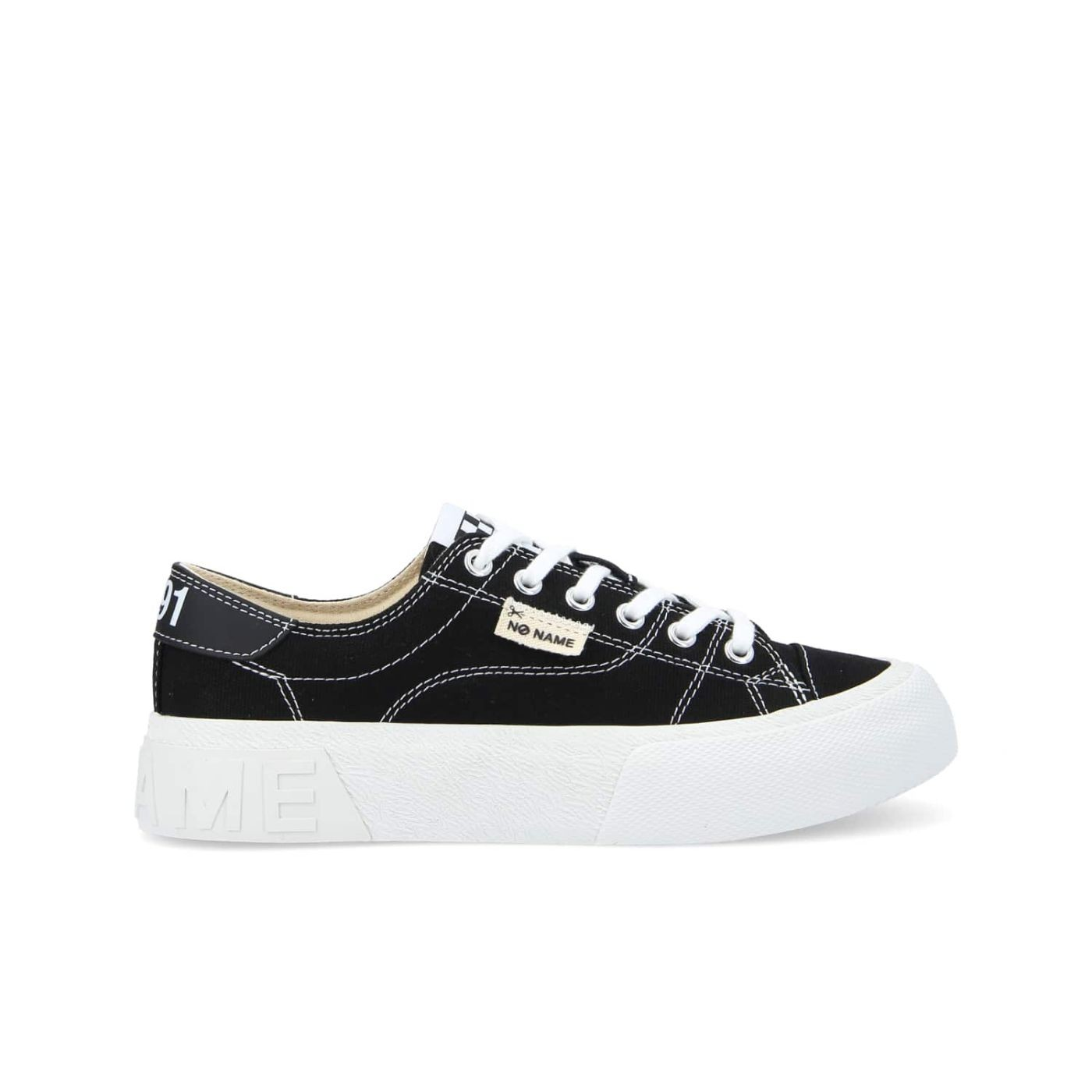 RESET SNEAKER W CANVAS BLACK/STITCH WHITE