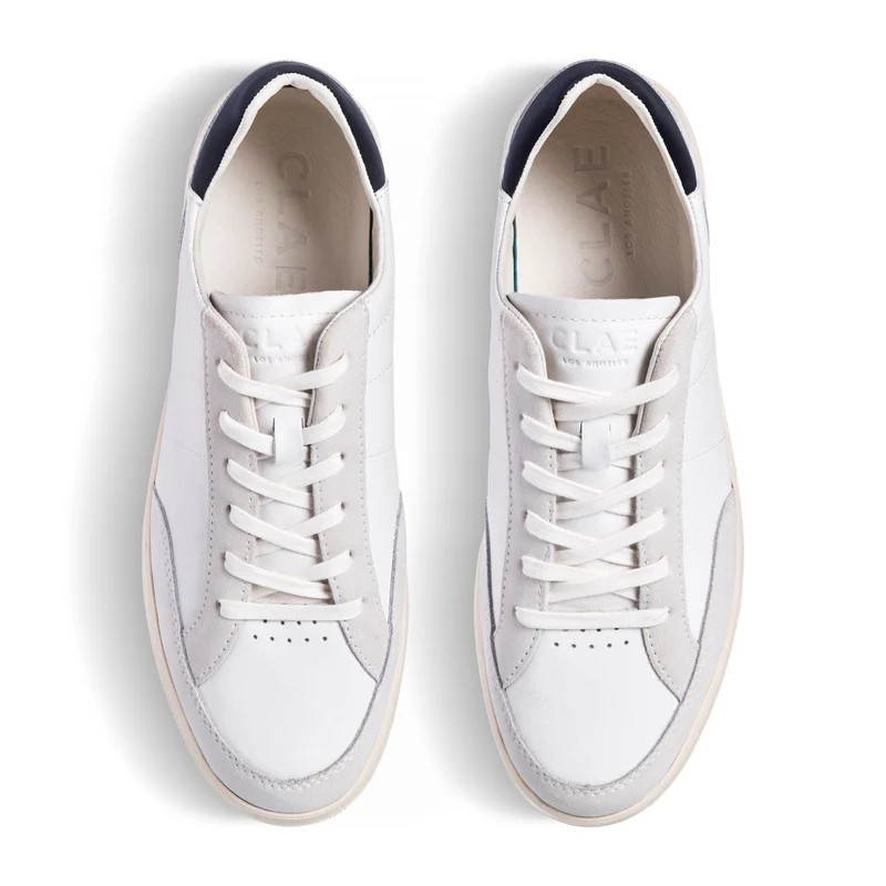 MONROE WHITE LEATHER NAVY