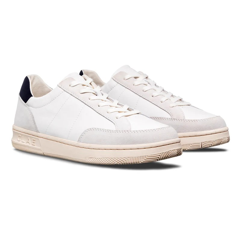 MONROE WHITE LEATHER NAVY