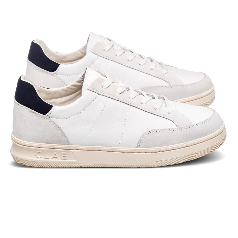 MONROE WHITE LEATHER NAVY