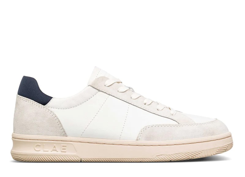 MONROE WHITE LEATHER NAVY