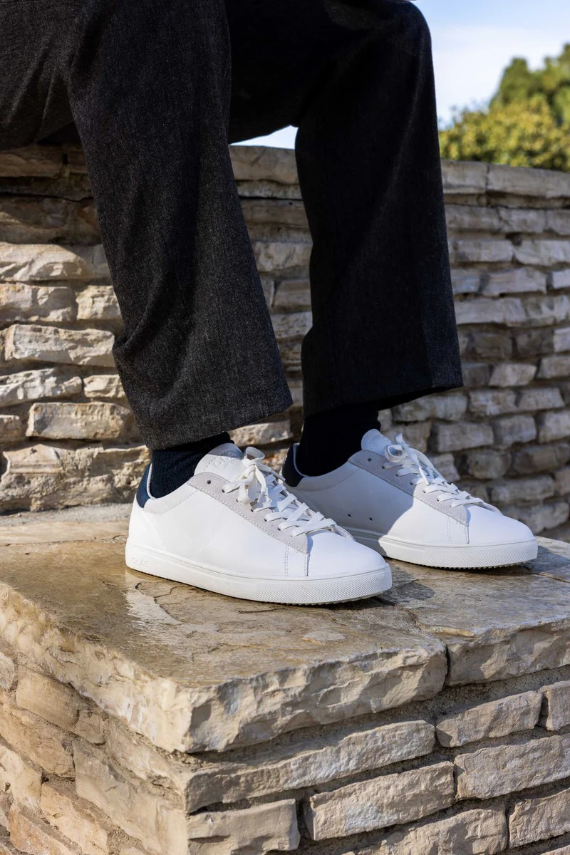 BRADLEY WHITE LEATHER DENIM BLUE