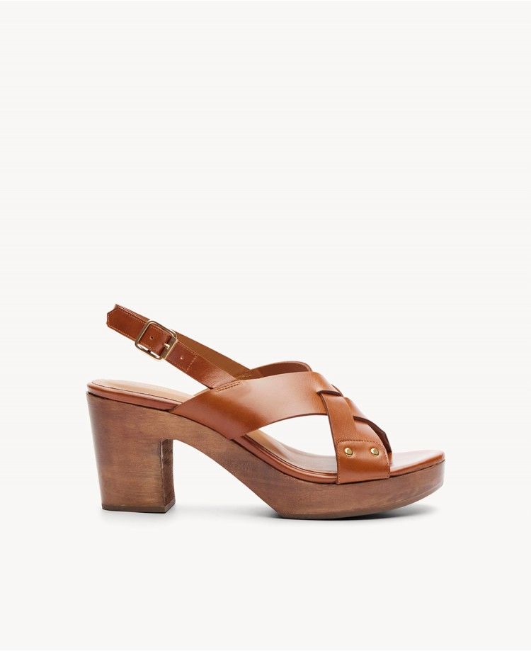 Sabots n°607 - Cuir - Cognac