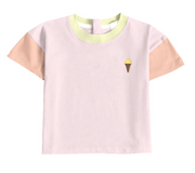 T-SHIRT - COLOR BLOCK - Rose