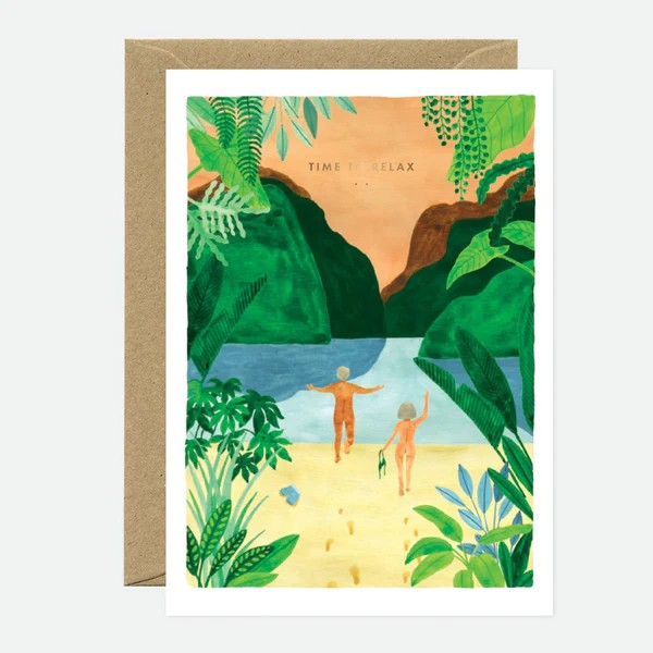 Carte de voeux - Gold Time to relax - Dorure