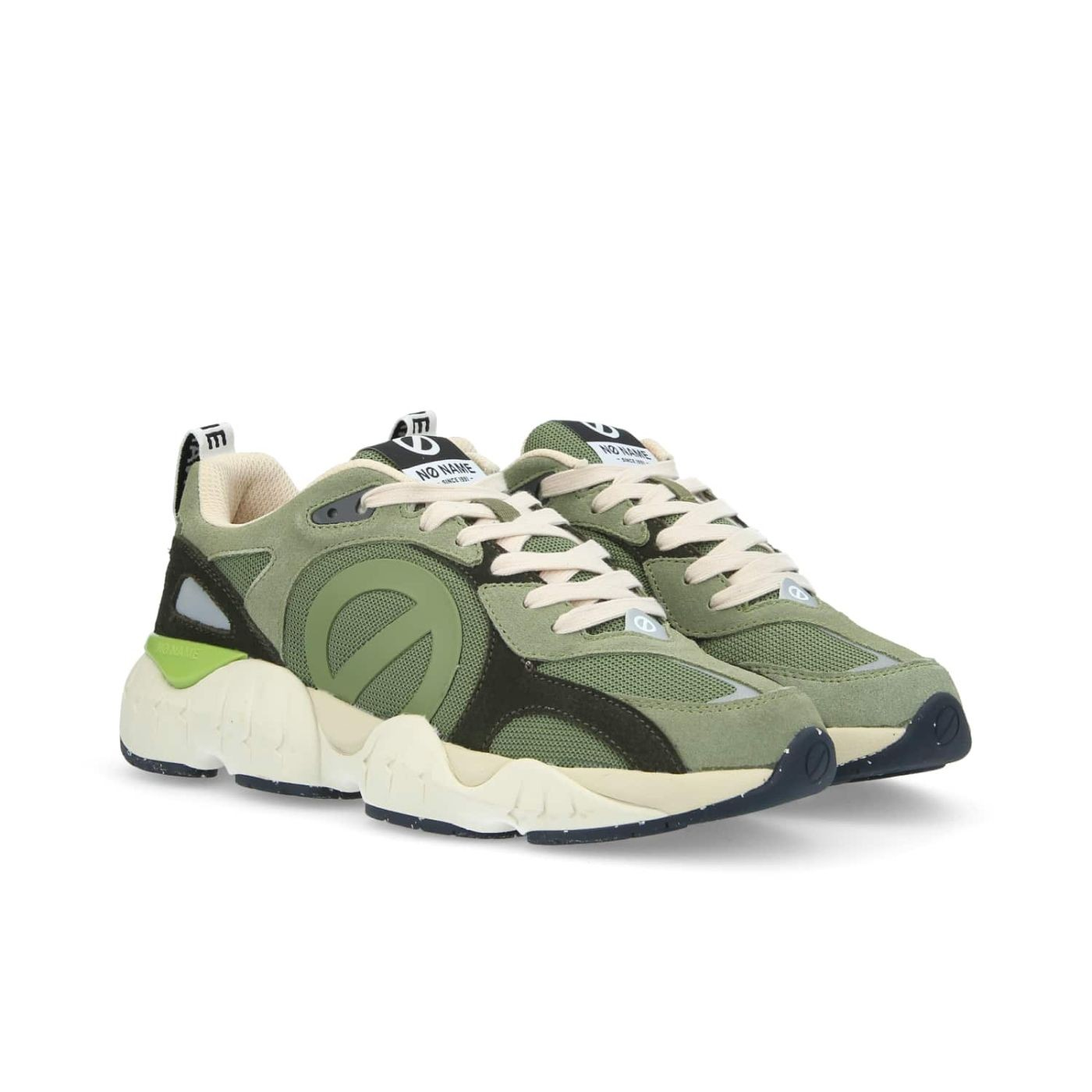 KRAZEE RUNNER M SUEDE/REC.KNIT TILLEUL/OLIVE