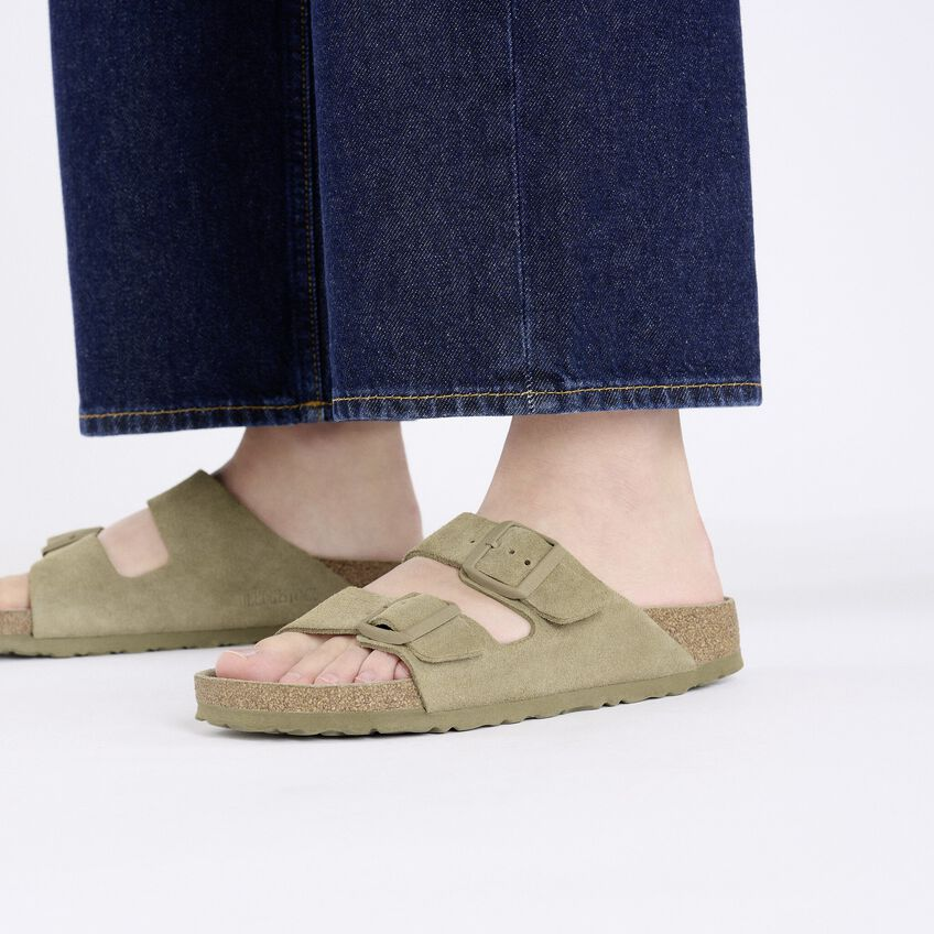 Arizona - Lit de pied souple - Suede Faded Khaki - Etroite