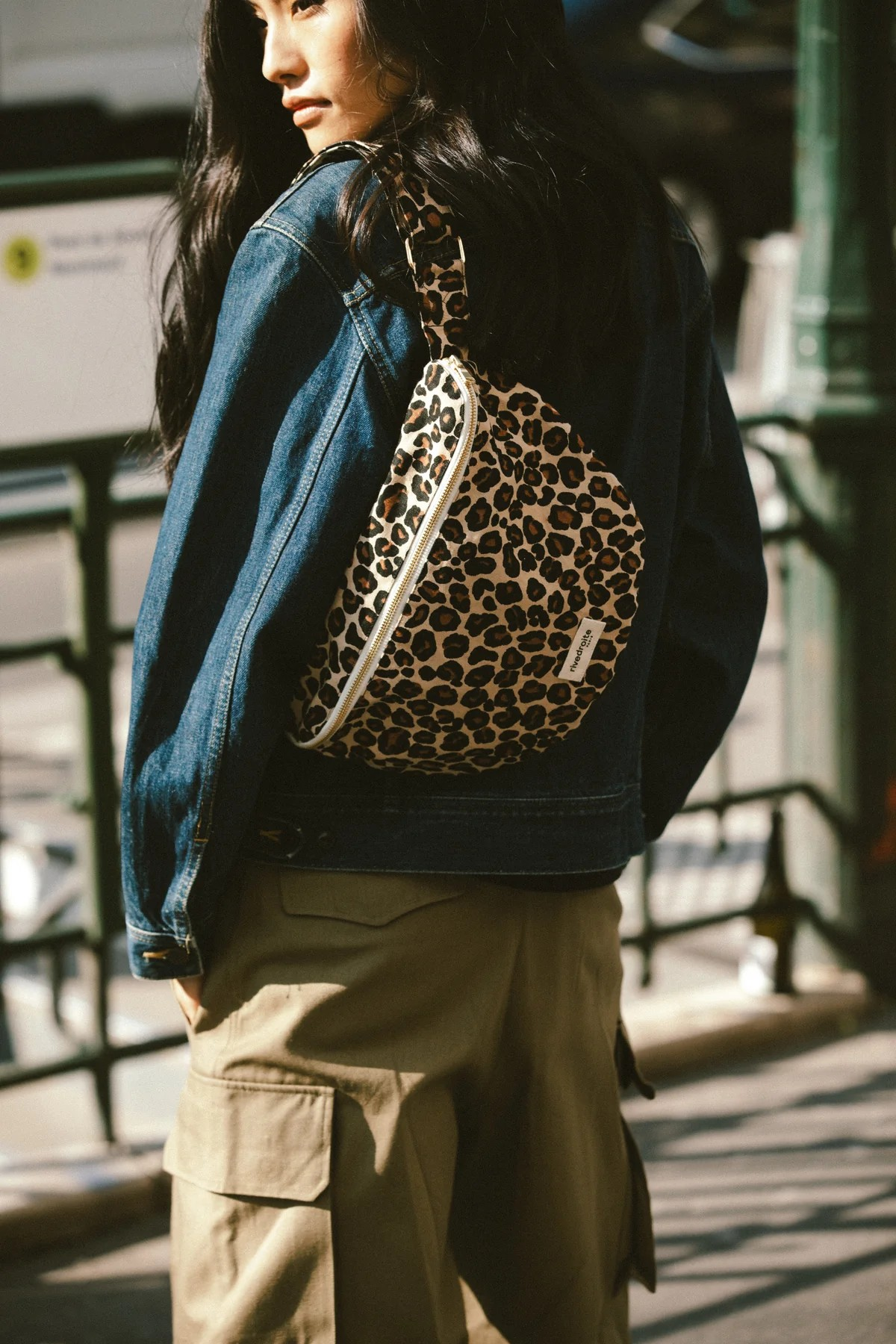 Custine XL - le sac banane - Léopard beige