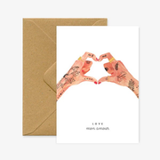 Carte de voeux - Hands of love