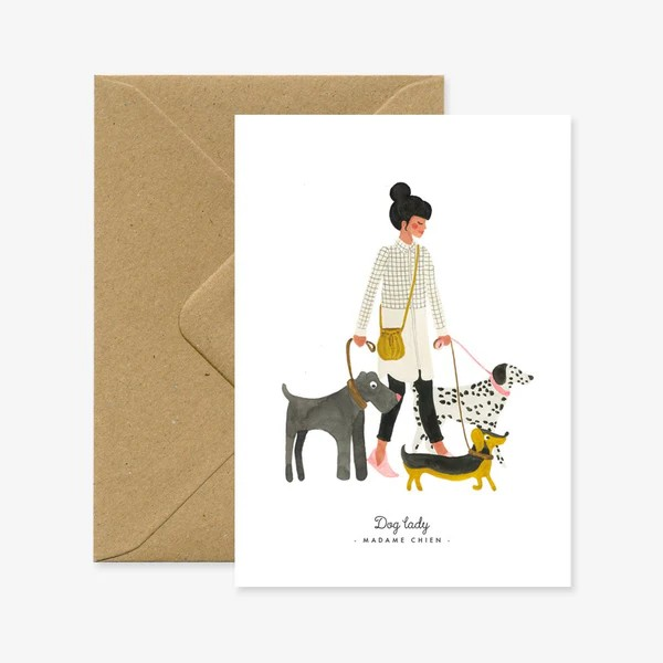 Carte de voeux - Madame chien